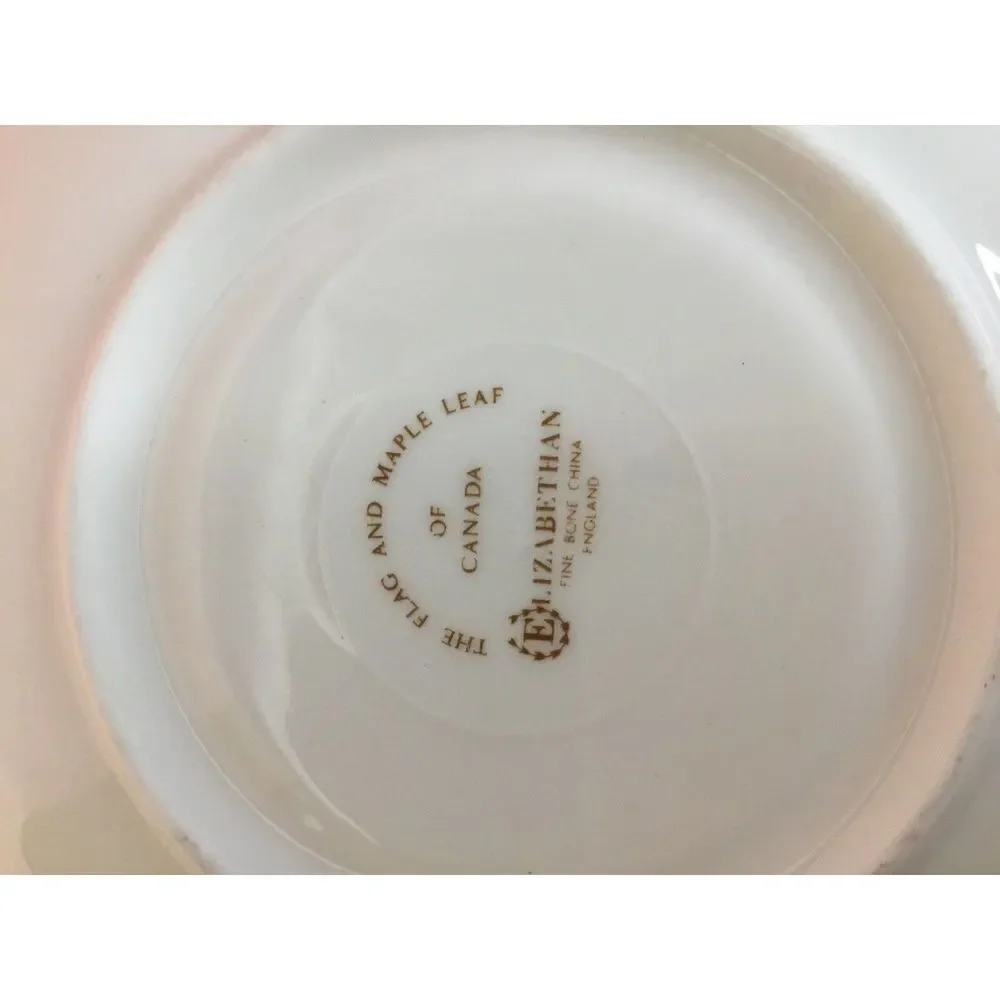 Elizabethan Tea Set Fine Bone‎ China Canada Symbols Tea Cup & Saucer